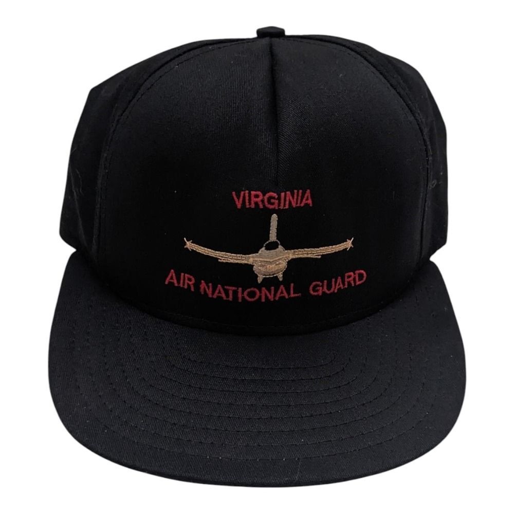 Vintage Virginia Air National‎ Guard AJD Snapback Hat Baseball Cap USA Made